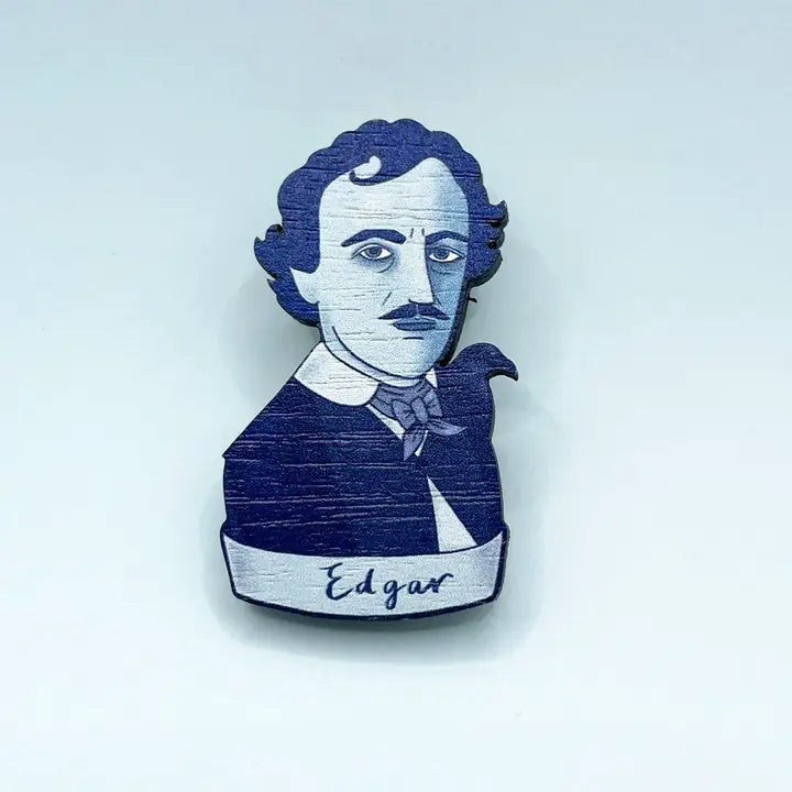 Edgar Allan Poe Wooden Pin