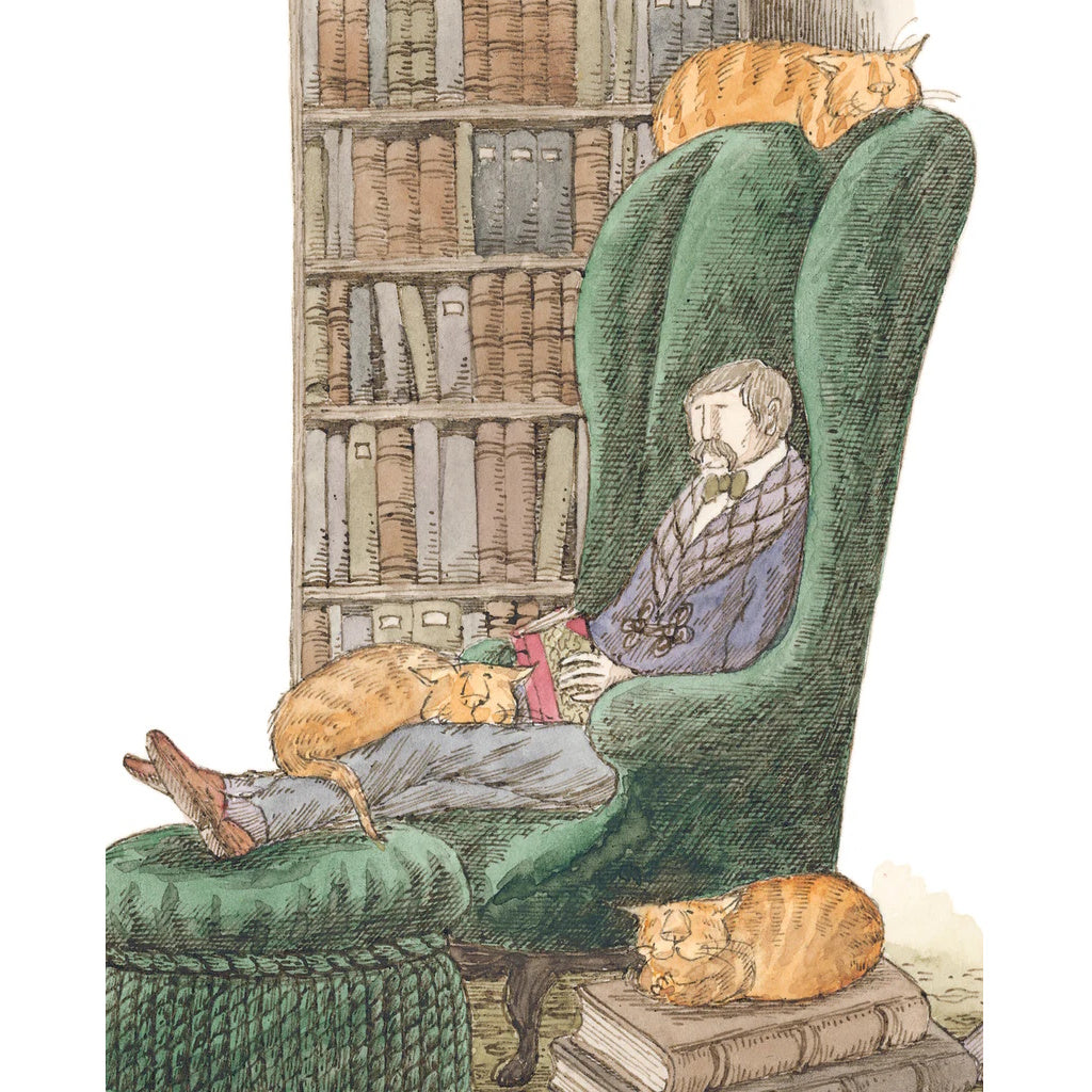 Edward Gorey: Bibliophile with Cats Bookmark