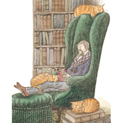 Edward Gorey: Bibliophile with Cats Bookmark