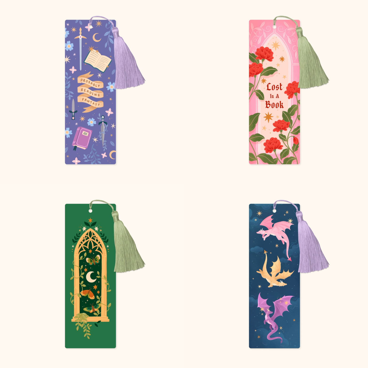 Fantasy Bookmarks - Set of 4 – The Literary Gift Shop