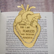 Frankenstein Anatomical Heart Brass Bookmark