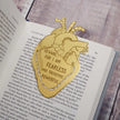 Frankenstein Anatomical Heart Brass Bookmark