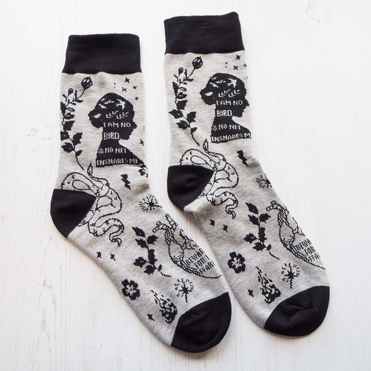 Gothic Literature Patterned Socks