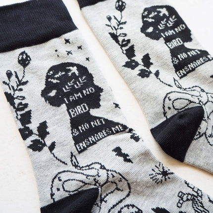 Gothic Literature Patterned Socks