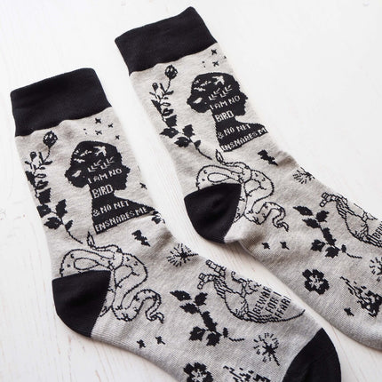 Gothic Literature Patterned Socks