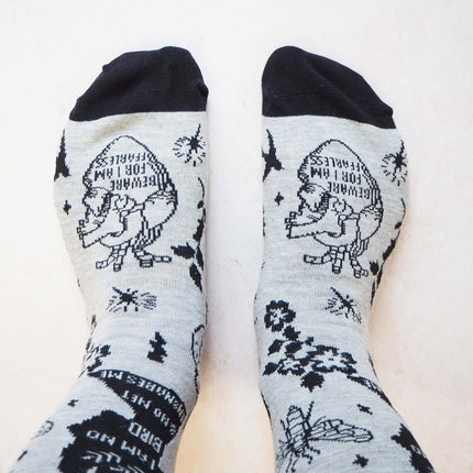 Gothic Literature Patterned Socks