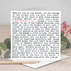 Mother's Day card with a heartfelt message on a light background with decorative elements.