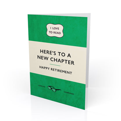 Here's To A New Chapter - Happy Retirement Card