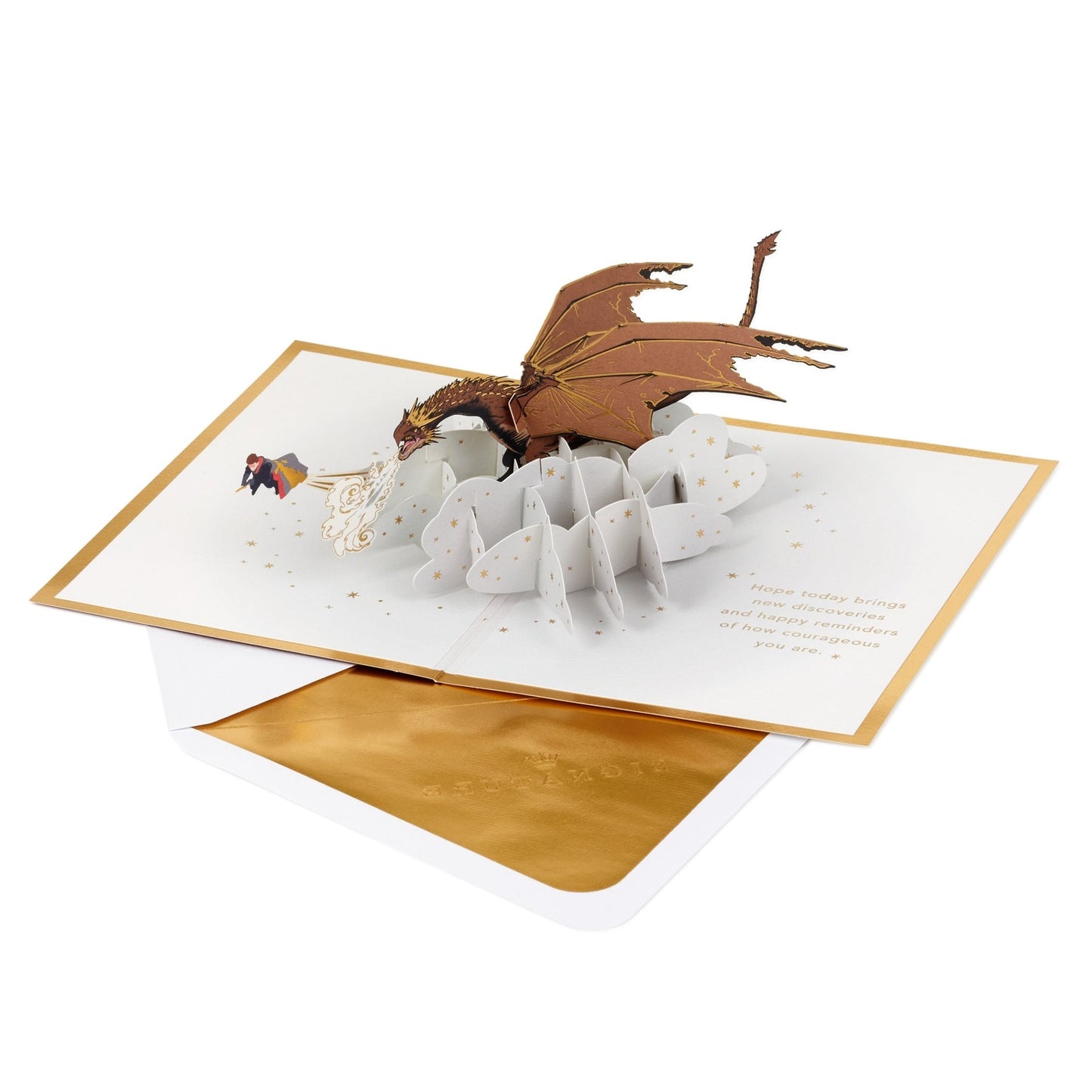 3D Pop-Up Harry Potter & Dragon Greeting Card