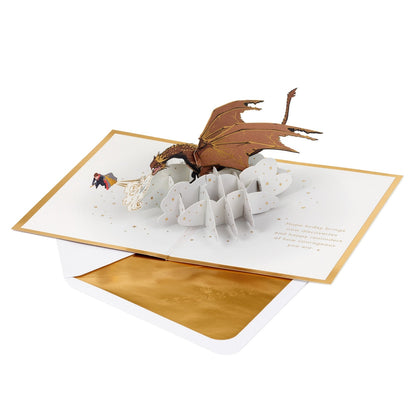 3D Pop-Up Harry Potter & Dragon Greeting Card
