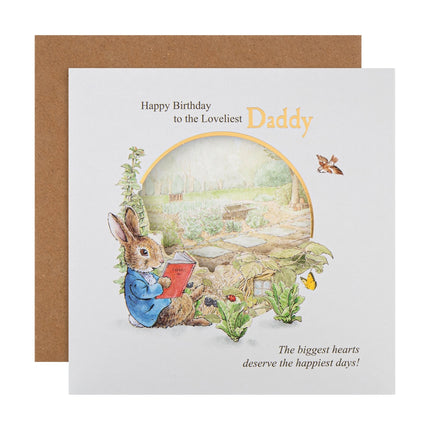 Birthday Card For Daddy - Peter Rabbit Design