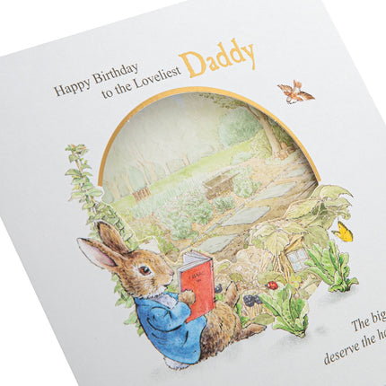 Birthday Card For Daddy - Peter Rabbit Design