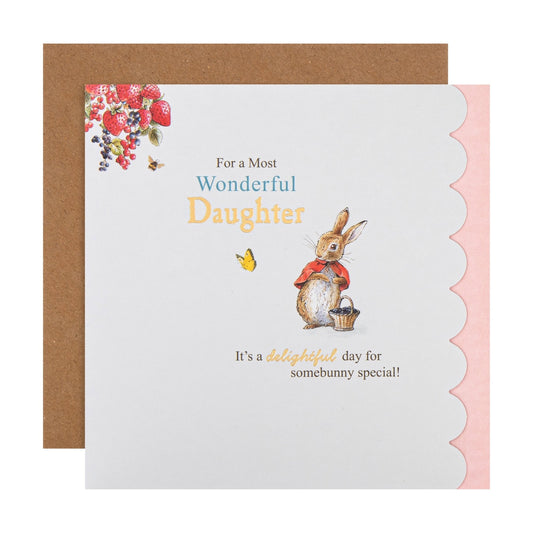 Birthday Card For Daughter - Peter Rabbit Design