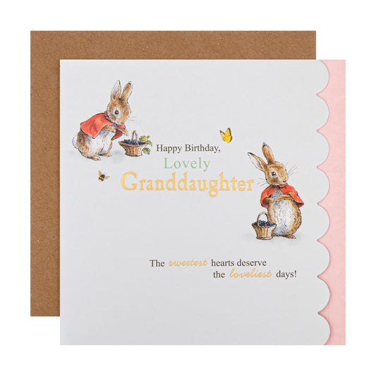 Birthday Card For Granddaughter - Peter Rabbit Design