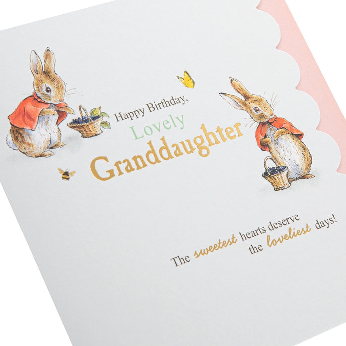 Birthday Card For Granddaughter - Peter Rabbit Design