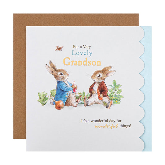 Birthday Card For Grandson - Peter Rabbit Design