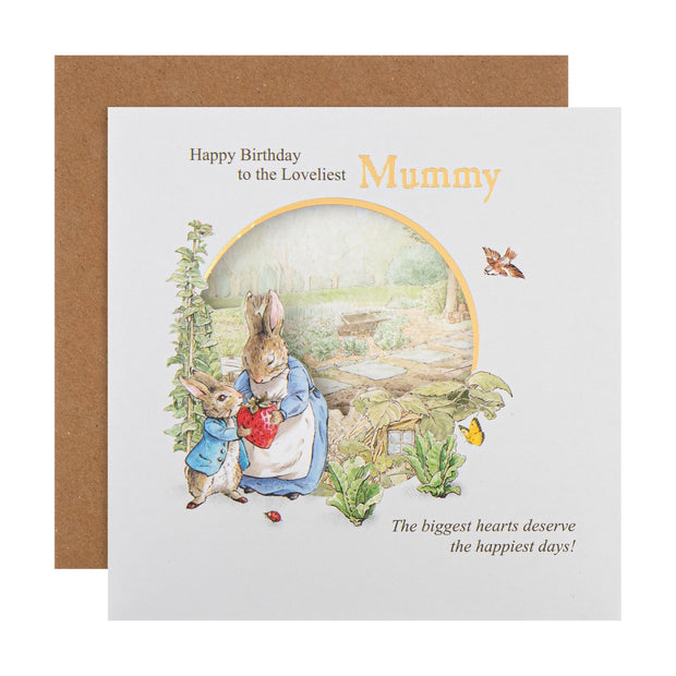 Birthday Card For Mummy - Beatrix Potter Peter Rabbit Design