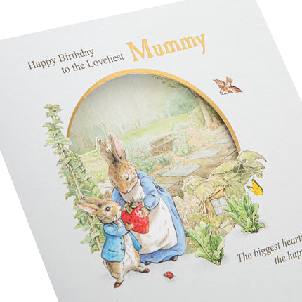 Birthday Card For Mummy - Beatrix Potter Peter Rabbit Design