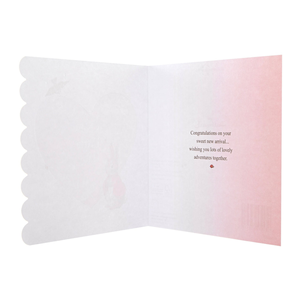 New Baby Girl Card - Beatrix Potter Peter Rabbit™ Design