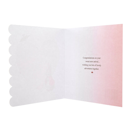 New Baby Girl Card - Beatrix Potter Peter Rabbit™ Design
