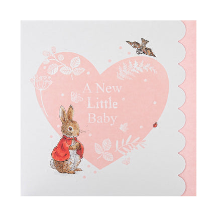 New Baby Girl Card - Beatrix Potter Peter Rabbit™ Design