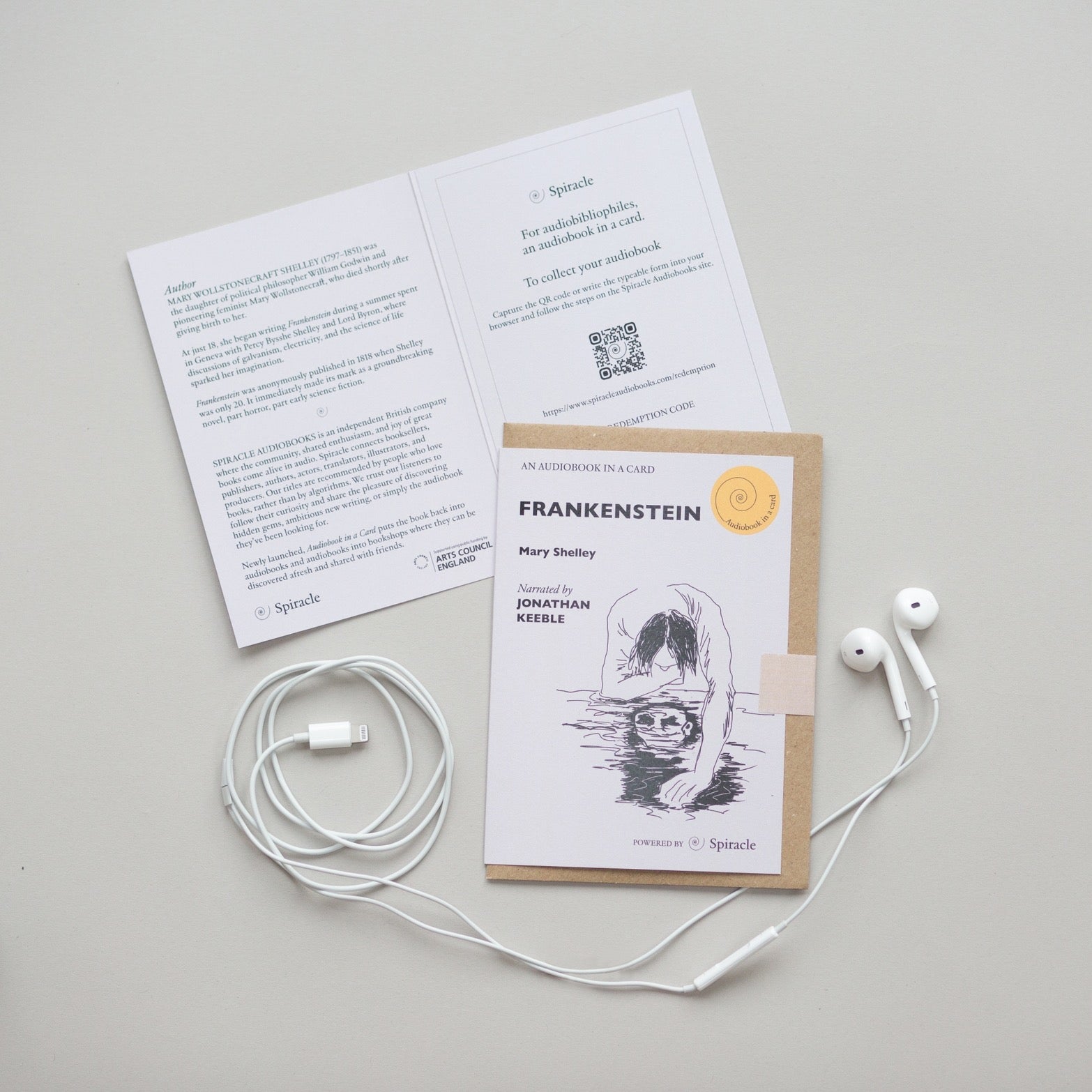 Audiobook in A Card: Mary Shelley’s Frankenstein