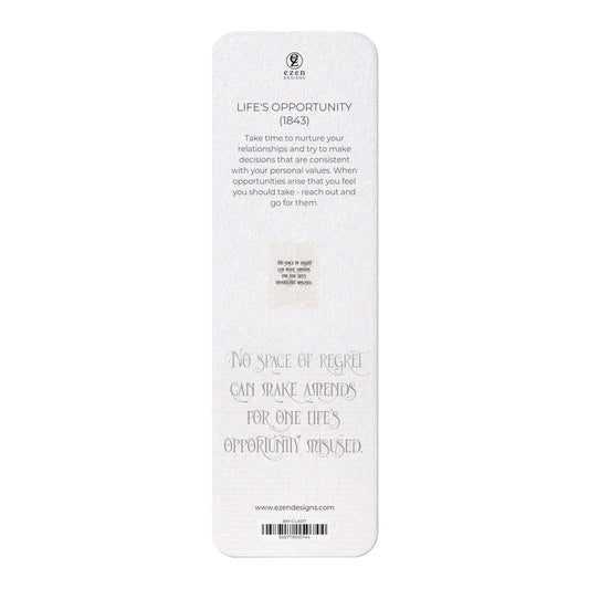 Life's Opportunity (1843): Victorian Bookmark