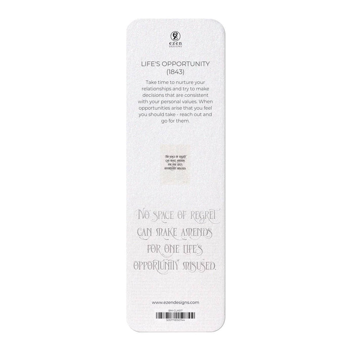 Life's Opportunity (1843): Victorian Bookmark