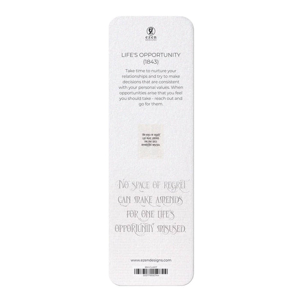 Life's Opportunity (1843): Victorian Bookmark