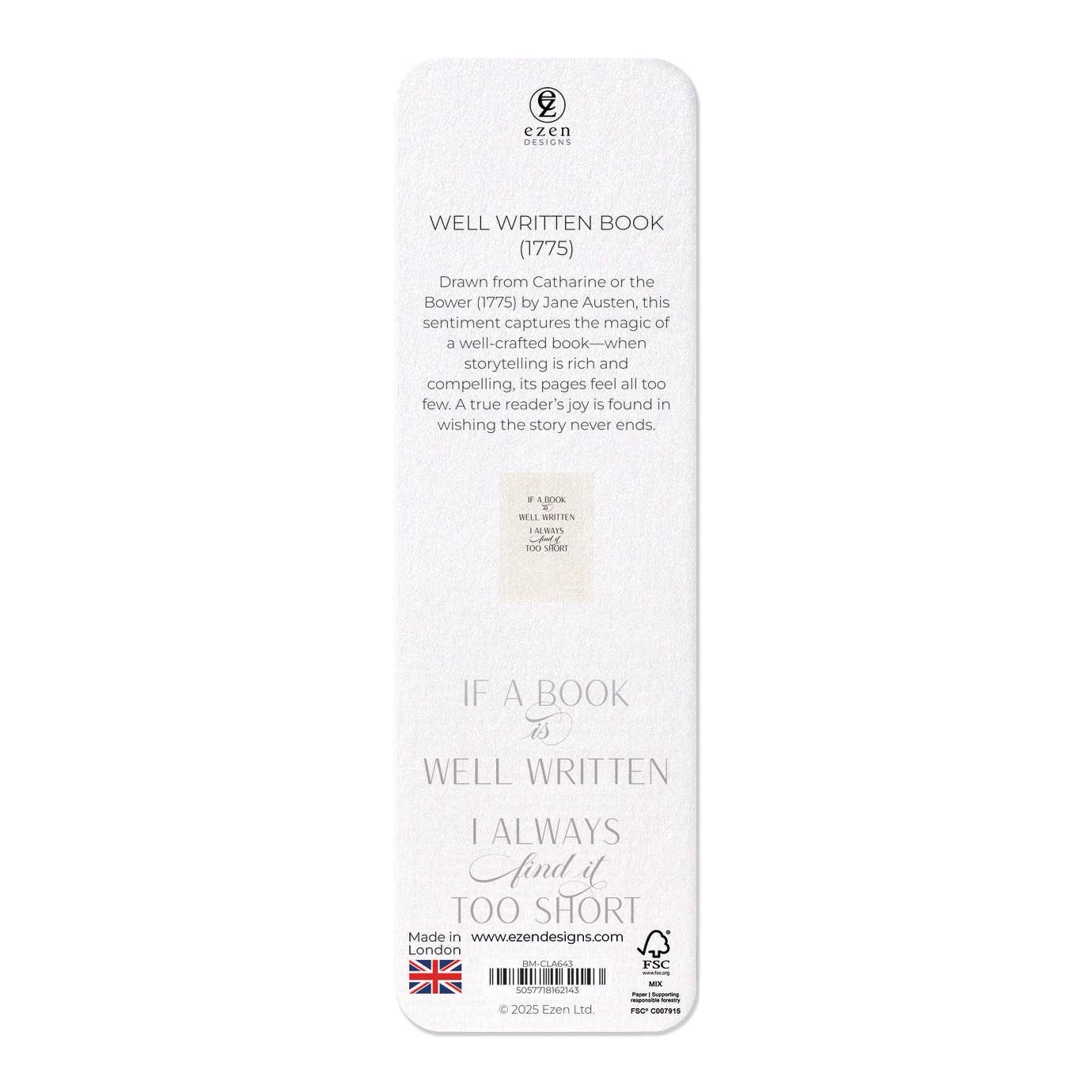 Well Written Book (1775): Painting Bookmark
