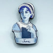 Jane Austen Wooden Pin