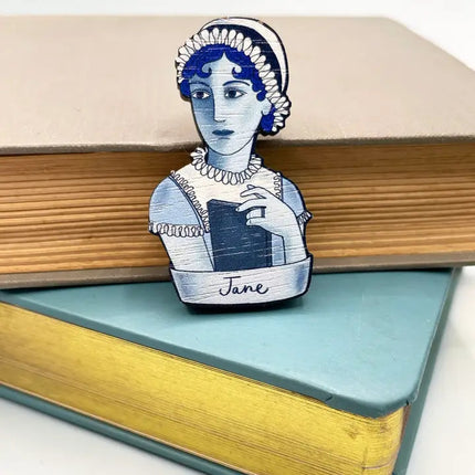 Jane Austen Wooden Pin