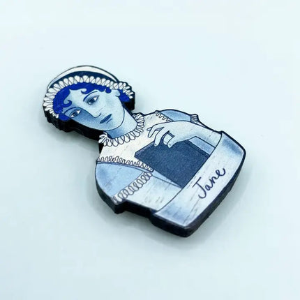 Jane Austen Wooden Pin