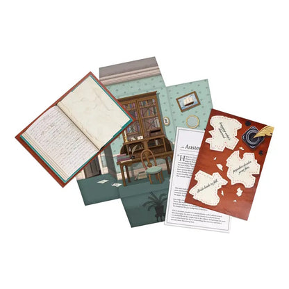 Collection of themed cards with different designs on a white background