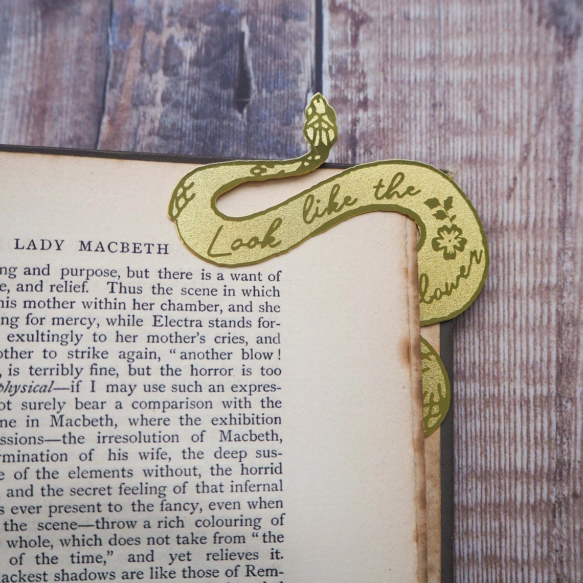 Lady Macbeth Serpent Brass Bookmark