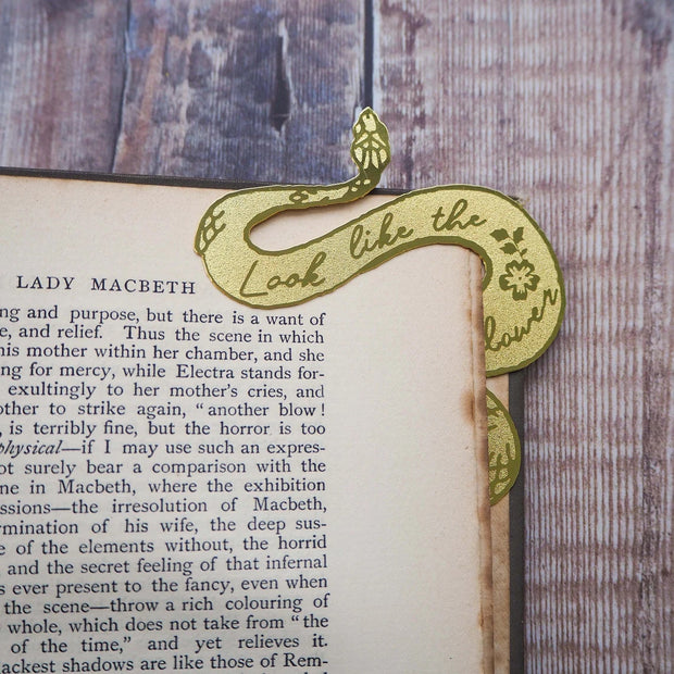 Lady Macbeth Serpent Brass Bookmark