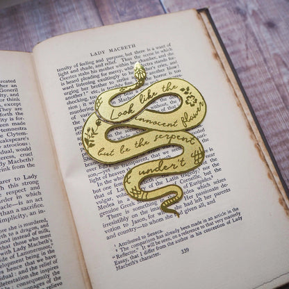 Lady Macbeth Serpent Brass Bookmark