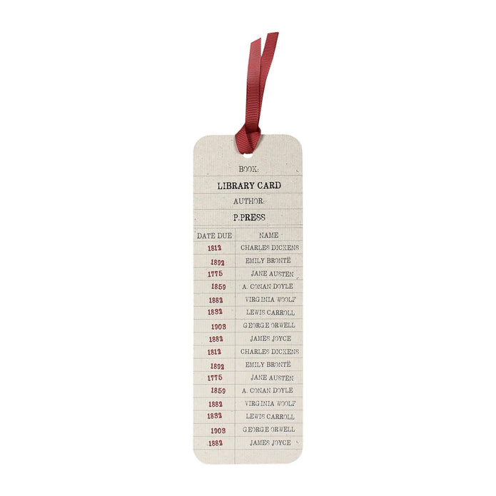 Library Card Bookmark