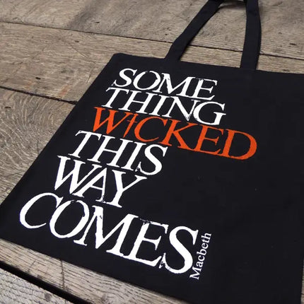 Macbeth Quote Tote Bag (Something Wicked)