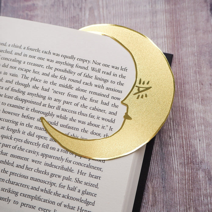 Midnight Readers Club Moon Brass Bookmark 3