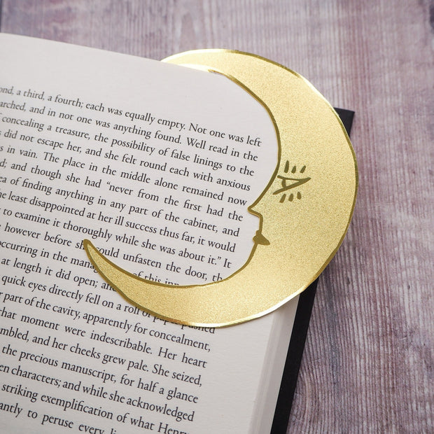 Midnight Readers Club Moon Brass Bookmark 3