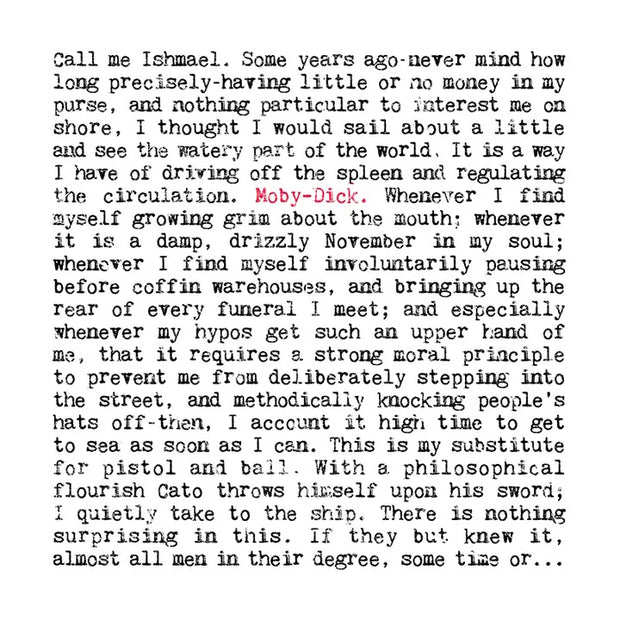 Moby Dick - Herman Melville Greeting Card