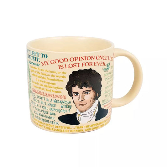 Mug with a portrait of a man and text on a white background