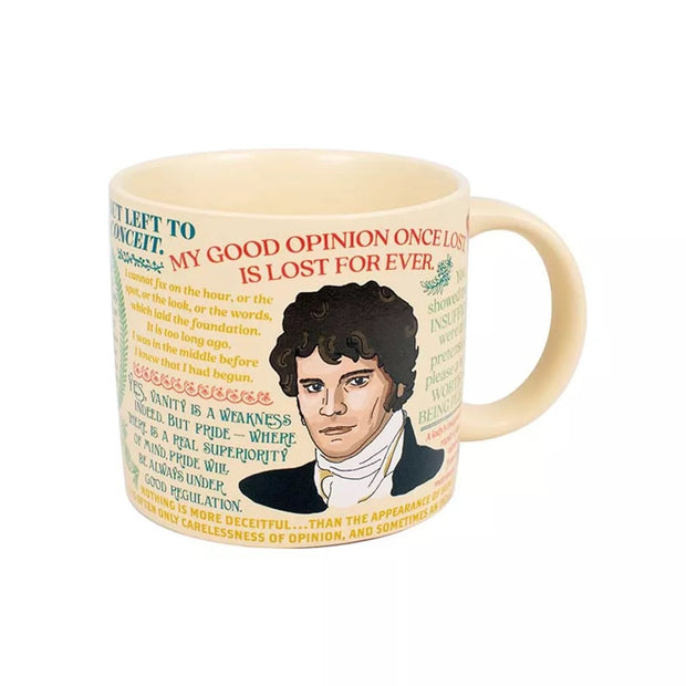 Mug with a portrait of a man and text on a white background