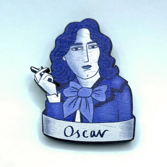 Oscar Wilde Wooden Pin