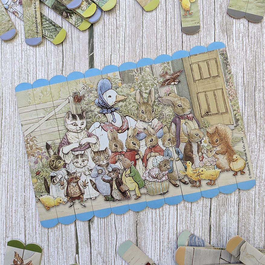 Peter Rabbit Puzzle Sticks completed puzzle on tabletop