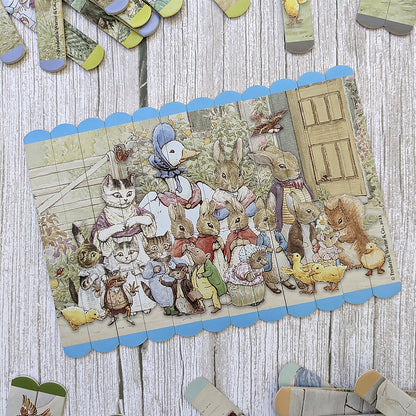 Peter Rabbit Puzzle Sticks completed puzzle on tabletop