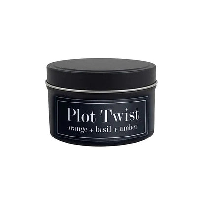 Plot Twist Literary Tin Soy Candle 4oz