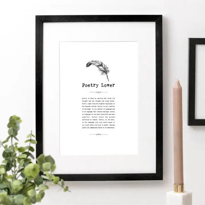 Poetry Lover Unframed A5 Print