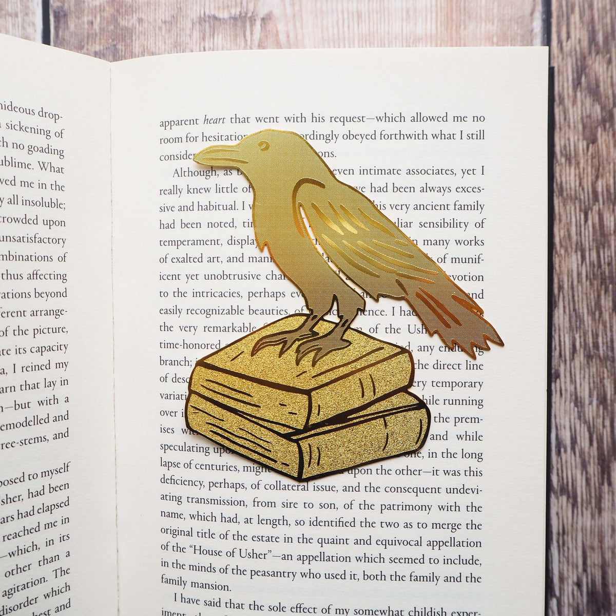 Raven Brass Bookmark